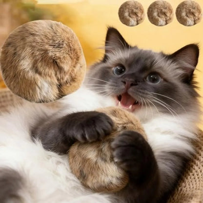 Bola de Pelo para Gatos — Juguete Suave para Morder, Patear y Perseguir