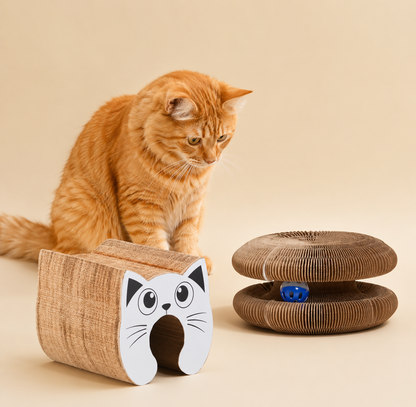 Rascador Mágico Plegable para Gatos — Acordeón Interactivo