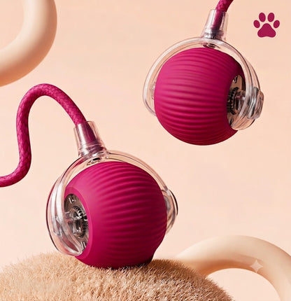 Juguete Automático para Gatos — Bola Giratoria 360° con Luces LED